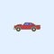 muscle car field outline icon. Element of monster trucks show icon for mobile concept and web apps. Field outline muscle car icon
