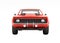 Muscle car front view without shadow on white background 3d