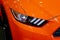 Muscle car headlight orange body paint