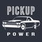 Muscle car Pickup Logo white