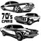 Muscle car vector poster