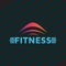 Muscle Therapy Athletic Fitness brand with dumbbell icon. Virtual CrossFit and fitness vector official logo template