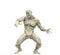 Muscleman anatomy heroic body dancing in white background frontal