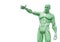 Muscleman anatomy heroic body talking in white background with copy space