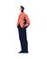 Muscular businessman silhouette standing