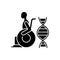 Muscular dystrophy black glyph icon