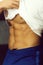 muscular fit male belly or torso