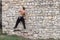 Muscular Fit Topless Of Man Is Training Urban Climbing