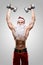 Muscular handsome Santa Claus