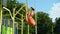 Muscular Man on Horizontal Bar