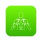 Muscular man with tattoo icon digital green