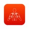 Muscular man with tattoo icon digital red