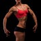 Muscular strong woman