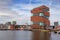 Museum aan de Stroom MAS along the river Scheldt in the Eilandje district of Antwerp, Belgium during The Tall Ships Race 2016 ev