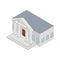 Museum icon, isometric 3d style