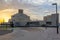 Museum of Islamic Art , Doha,Qatar  exterior view at sunset with clouds in the sky in the background