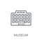 Museum linear icon. Modern outline Museum logo concept on white