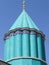 Museum of Mevlana. The dome of the tomb, covered with turquoise faience tiles