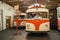 Museum of retro trams, trolleybuses and vintage cars. Prague, Czech Republic