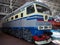 Museum of Russian Railways. Modern and vintage locomotives, Steam trains, wagons. Saint-Petersburg