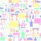 Museum seamless pattern background icon