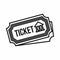 Museum ticket icon, outline style