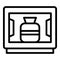 Museum vase icon outline vector. Art class