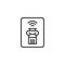 Museum wifi area outline icon