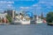 Museum of the World Ocean. Research vessels on a summer sunny day. The Pregolya River. In the background is the Cathedral. Russia