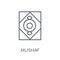 Mushaf linear icon. Modern outline Mushaf logo concept on white