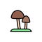 Mushroom alternative medicine icon. Simple color with outline vector elements of alternative medicine icons for ui and ux, website