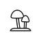 Mushroom alternative medicine icon. Simple line, outline vector elements of alternative medicine icons for ui and ux, website or