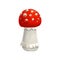 Mushroom amanita vector icon, cartoon fly agaric