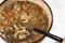 Mushroom Barley Soup with Spoon