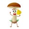 Mushroom cartoon character