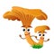 Mushroom cartoon character