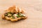 mushroom croissant sandwich