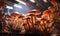 mushroom cultivation room ready to harvest, ai generative