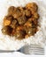Mushroom curry with basmati rice