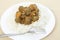 Mushroom curry and rice