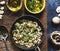 Mushroom dish in a pan