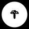 Mushroom from forest simple silhouette black icon eps10