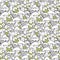 Mushroom hand drawn seamless pattern. Isolated Sketch food drawing background. Champignon, morel, truffle, enokitake, porcini,