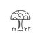 mushroom icon. Element of Pakistan culture for mobile concept and web apps illustration. Thin line icon for website design and