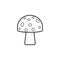 Mushroom icon. Simple outline vector of autumn set for UI and UX, website or mobile application