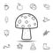 Mushroom icon. Simple outline vector element of Autumn icons set for UI and UX, website or mobile application