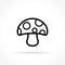 Mushroom icon on white background