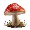 Mushroom isolated on white transparent background