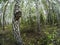 Mushroom with the Latin name Inonotus obliquus grew on birch, fish-eye