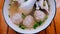 Mushroom meatball soup is a home-cooked dish in China